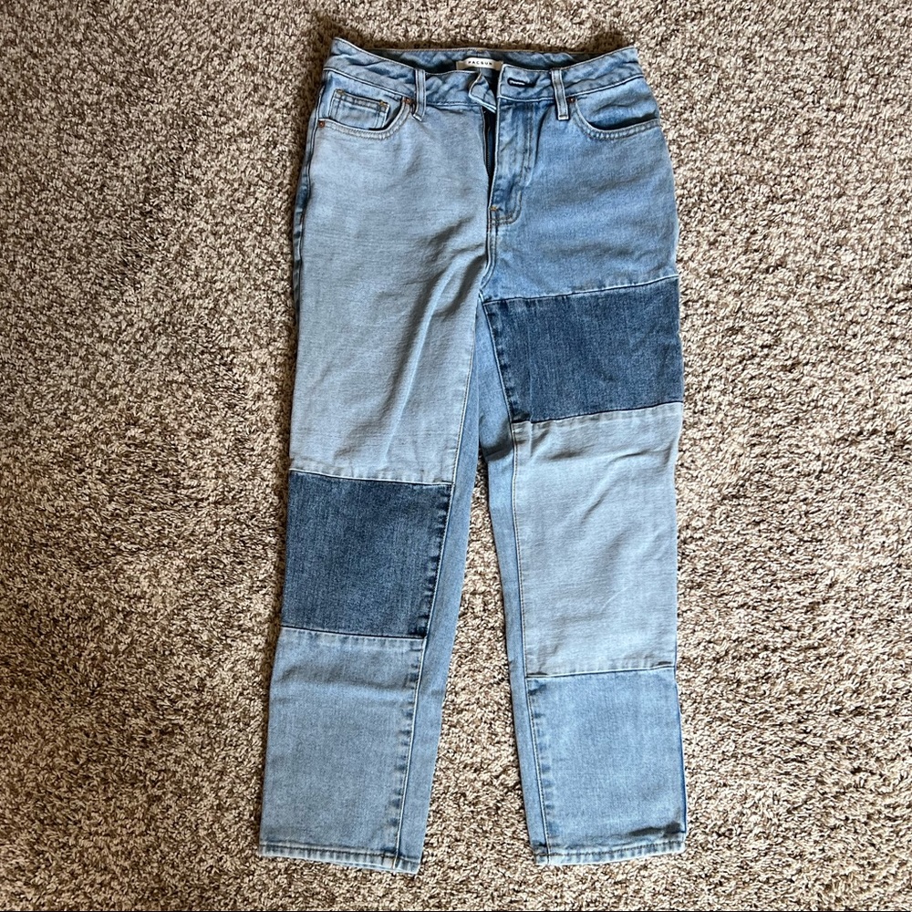 Pac Sun mom jeans two toned